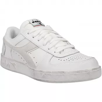 Diadora Men’s White Leather Sneakers: Spring/Summer Pick